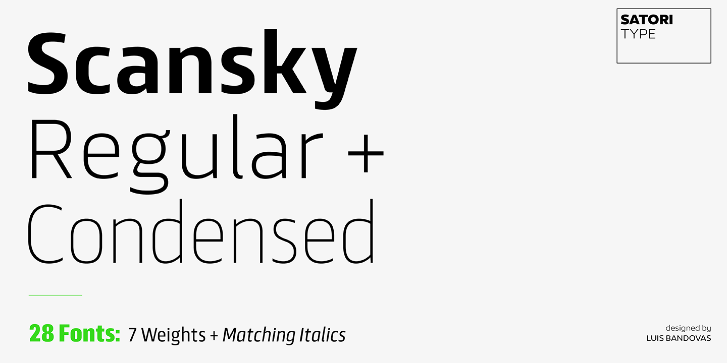 Scansky Light Font preview